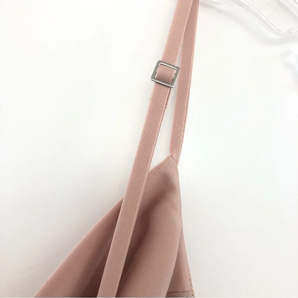 NBD REVOLVE Lila Gown in Champagne Satin Slip Draped Maxi Column Leg Slit S - Picture 11 of 13